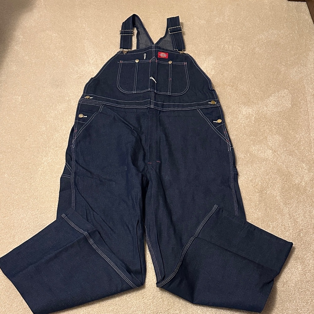 Dickies Men's Dark Blue Denim Overalls size 40x 30